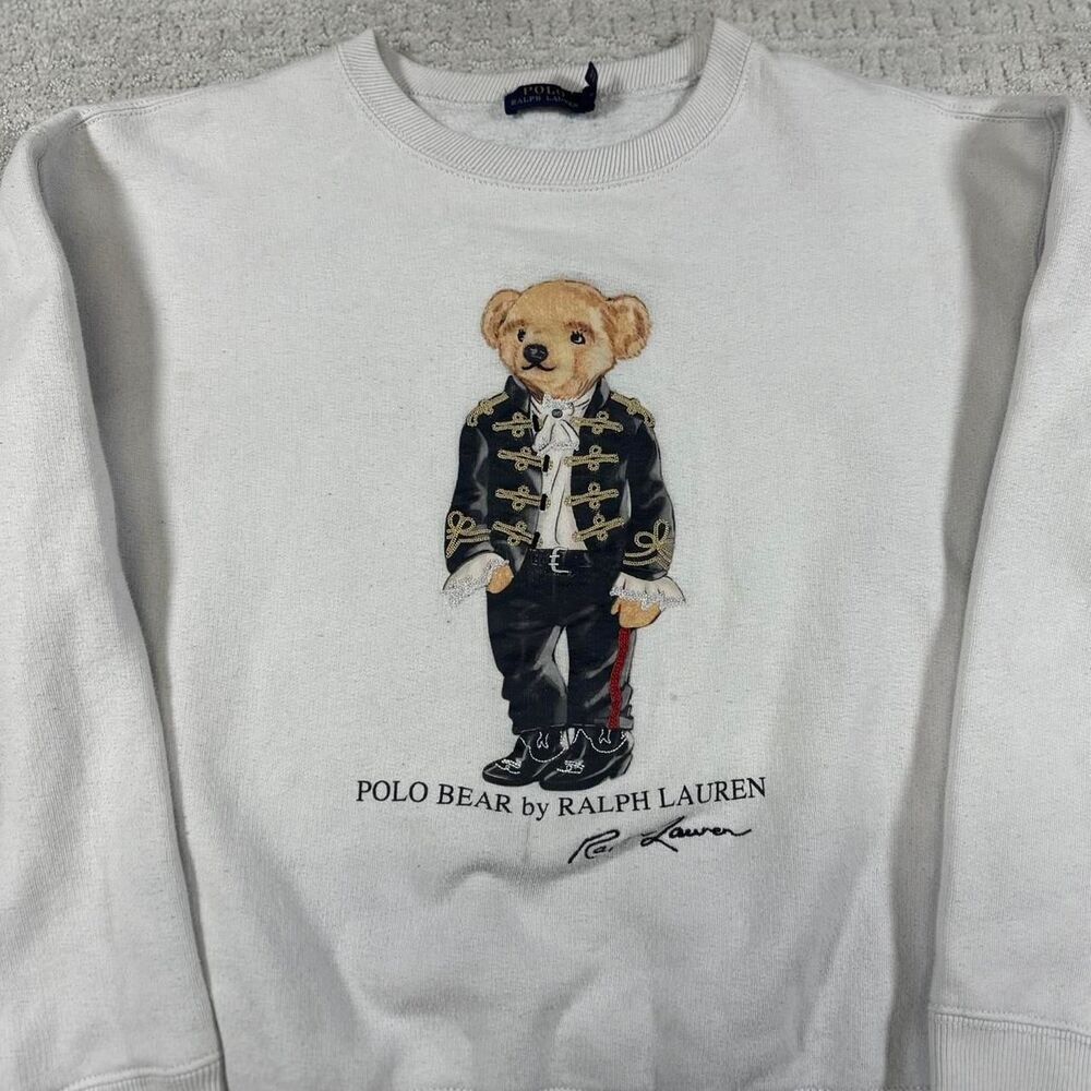 Polo-ralph-lauren Women's White and Grey Sweatshirt